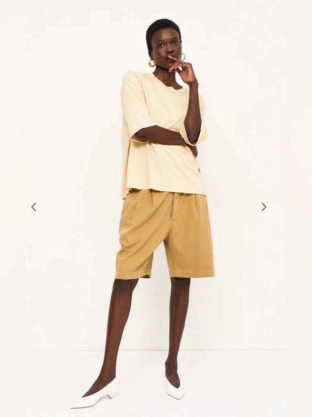 Jamie Haller The Pleat Shorts Tan L